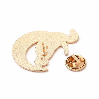 Moon with Cat Enamel Pin JEWB-B005-04A-1