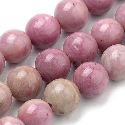 Natural Rhodonite Beads Strands G-S259-08-6mm-1