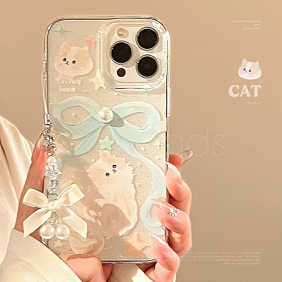 Cute Cartoon Cat TPU Plastic Mobile Phone Cover PW-WGF333E-06-1