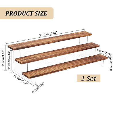 3-Tier Clear Acrylic Minifigures Display Riser ODIS-WH0043-73-1