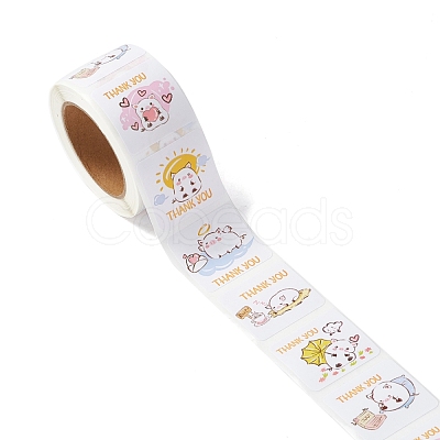 Adhesive Thank You Stickers Roll DIY-M035-03F-1