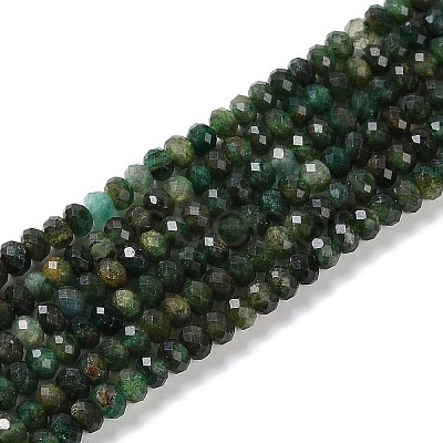 Natural Fuchsite Beads Strands G-G139-B13-01-1