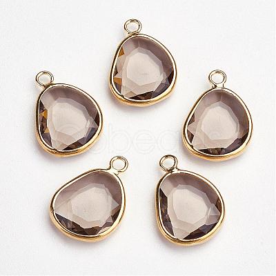 Brass Glass Pendants GLAA-J096-G-1