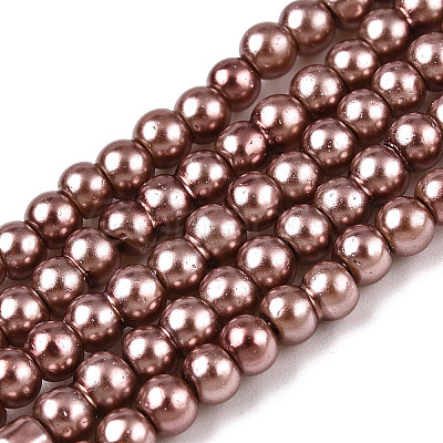 Baking Painted Glass Pearl Bead Strands HY-Q003-3mm-92-1