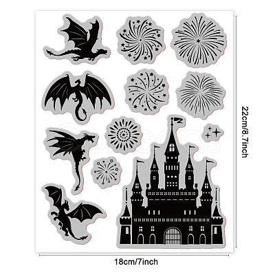 Rubber Clear Stamps DIY-WH0251-019-1