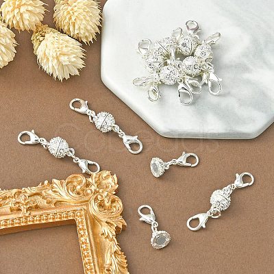 Alloy Crystal Rhinestone Magnetic Clasps ALRI-YW0001-11S-1