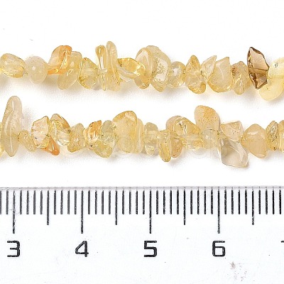 Natural Citrine Chip Beads Strands X-G-D093-A03-1