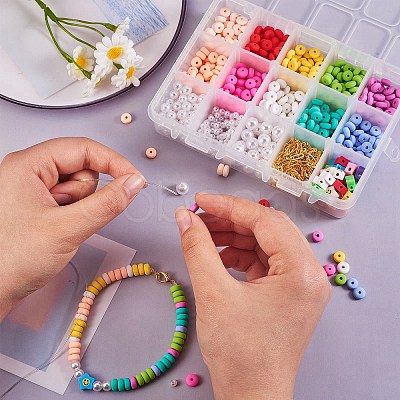 DIY Stretch Bracelets Making Kits DIY-SZ0004-38-1