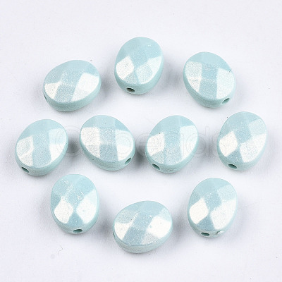 Spray Painted Acrylic Beads MACR-T037-08C-1