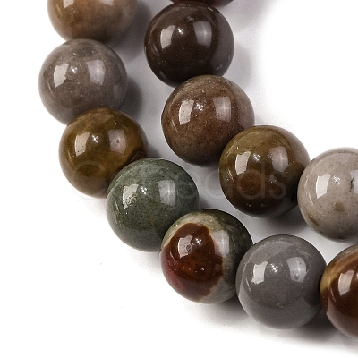 Natural Picture Jasper Beads Strands G-H037-A01-01-1