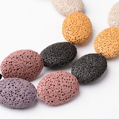 Natural Lava Rock Beads Strands G533-10-1