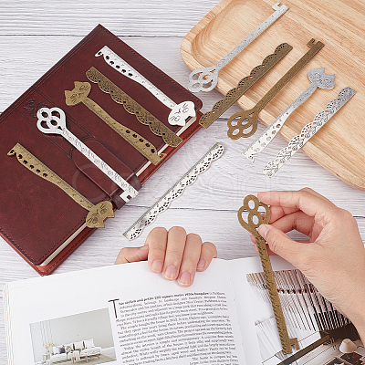 SUNNYCLUE 12Pcs 6 Style Tibetan Style Alloy Rulers FIND-SC0006-92-1