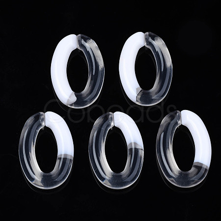 Two Tone Opaque Acrylic Linking Rings OACR-S038-035A-1