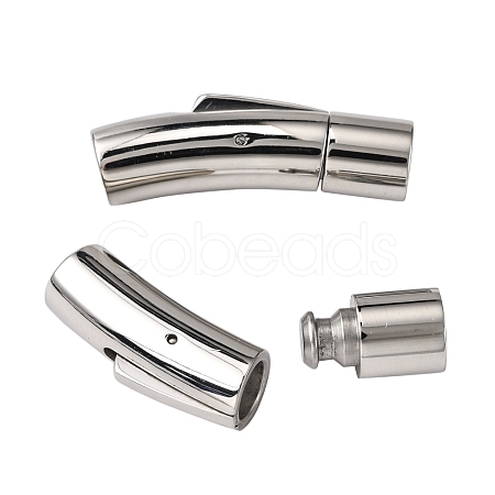 304 Stainless Steel Bayonet Clasps STAS-I013-6mm-1