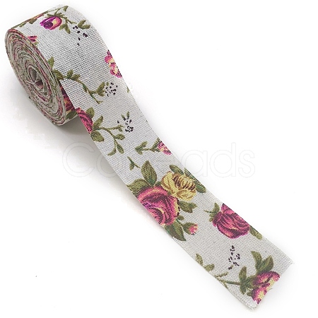 Cotton Linen Printed Ribbons PW-WG41807-03-1