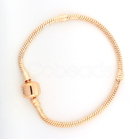 Brass European Style Bracelets for Jewelry Making KK-R031-03-1