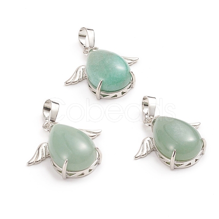 Natural Green Aventurine Pendants G-I275-02A-1