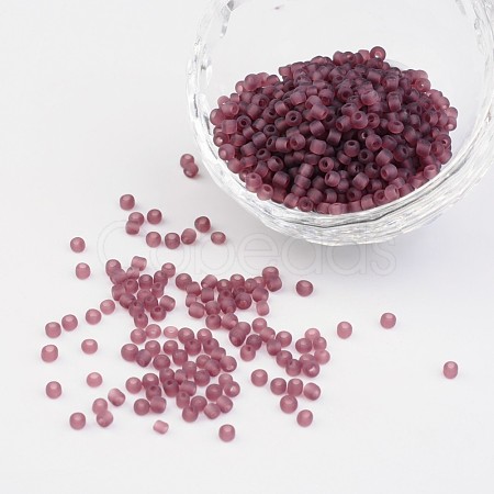 8/0 Frosted Round Glass Seed Beads X-SEED-A008-3mm-M16-1