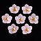 Plastic Beads, Flower, Pink, 20x21x5mm, Hole: 1.2mm