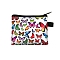 Polyester Wallets, Rectangle with Butterfly Pattern Makeup Bags, Colorful, 11x13.5cm