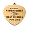 PVD Vacuum Plating 201 Stainless Steel Pendants, Friends Theme Message Charms, Heart with Word Charms, Real 18K Gold Plated, 30.5x29x2mm, Hole: 3mm