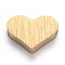 304 Stainless Steel Charms, Heart, Golden, 6x8.5x3mm, Hole: 1.8mm