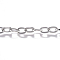 Tarnish Resistant 304 Stainless Steel Chain, Cable Chain, Unwelded, Stainless Steel Color, 6x3.5x0.8mm