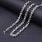 Titanium Steel Byzantine Chain Necklaces, Chainmaille Weaves Jewelry for Men, Stainless Steel Color, 25.59 inch(65cm)x4mm