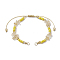 Natural Citrine Chips & Handmade Seed Beads Braided Bracelet Making, 11 inch(28cm)