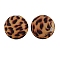 Silicone Beads Loose Silicone Beads Kit Leopard Print Silicone Beads for Keychain Making Bracelet Necklace, Tan, 15mm, Hole: 2mm