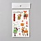 Removable Temporary Tattoos, Water Proof, Cartoon  Paper Stickers, Animal, Colorful, 120~121.5x75mm