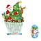 DIY Christmas Theme Display Decor Diamond Painting Kits, Including Plastic Board, Resin Rhinestones, Pen, Tray Plate and Glue Clay, Ice Cream, 290x210x80mm