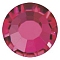 Preciosa&reg Crystal Hotfix Flatback Stones, Czech Crystal, Round(438 11 612 Chaton Rose VIVA 12 &reg), 90110 Ruby, SS12(3.3~3.5mm)