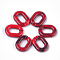 Acrylic Linking Rings, Quick Link Connectors, For Jewelry Chains Making, Imitation Gemstone Style, Oval, Red, 24x18x5mm, Hole: 13x7mm, about 380pcs/500g