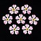 Plastic Beads, Flower, Hot Pink, 19~19.5x20~21x3mm, Hole: 1.2mm