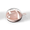 Round Mini Travel ABS Plastic Storage Box for Women, Portable Jewelry Case Organizer for Earrings Rings, Pink, 10x5.9cm