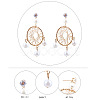 Alloy Dangle Stud Earrings EJEW-I228-J01-2