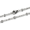 304 Stainless Steel Rolo Chains Necklaces NJEW-O083-A-07P-1