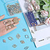 SUNNYCLUE 40Pcs 10 Styles Alloy Connector Charms with Crystal Rhinestone ALRI-SC0001-34-3