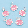 925 Sterling Silver Enamel Charms STER-T004-05S-3