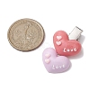 6 Pcs Cute Heart Resin Alligator Hair Clips PHAR-JH00118-3