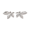 Leaf 304 Stainless Steel Stud Earrings for Women EJEW-L272-034P-04-1