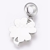 304 Stainless Steel European Dangle Charms STAS-O097-08B-2