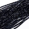 Faceted Rondelle Half Rainbow Plated Electroplate Glass Beads Strands X-EGLA-M006-2mm-A04-1