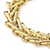 304 Stainless Steel Triangle Link Chain Bracelets for Women BJEW-G712-10G-2