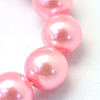 Baking Painted Pearlized Glass Pearl Round Bead Strands HY-Q330-8mm-53-3
