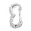 304 Stainless Steel Keychain Clasp Findings STAS-C024-28P-2