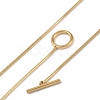 304 Stainless Steel Snake Chain Necklaces for Women NJEW-L180-02G-2