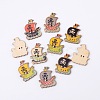 Pirate Sailing Boat 2-Hole Wooden Buttons BUTT-K001-18M-B-3