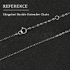 SUNNYCLUE 3Pcs 3 Style Rhodium Plated 925 Sterling Silver Chain Extender FIND-SC0001-61P-4